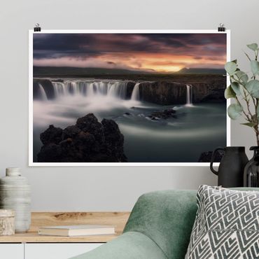 Poster - Goðafoss Waterfall In Iceland