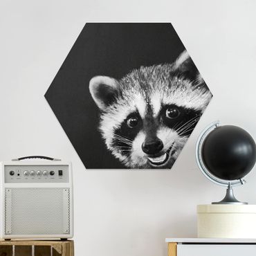 Hexagone en forex - Illustration Racoon Black And White Painting