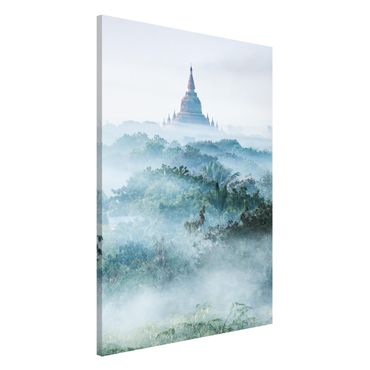 Tableau magnétique - Morning Fog Over The Jungle Of Bagan