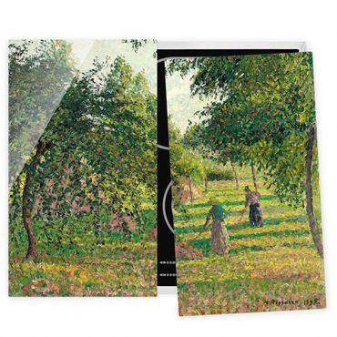 Cache plaques de cuisson en verre - Camille Pissarro - Apple Trees And Tedders, Eragny