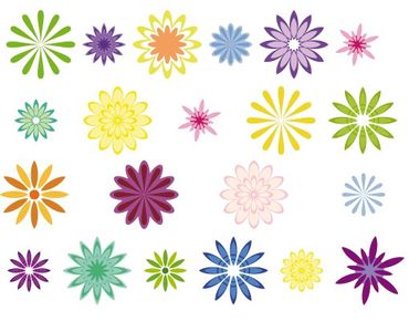 Sticker pour fenêtres - Decorative flowers