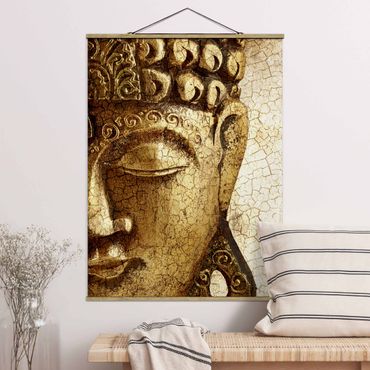 Tableau en tissu avec porte-affiche - Vintage Buddha