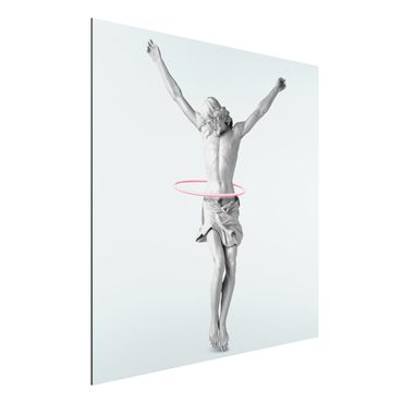 Impression sur aluminium - Jesus With Hula Hoops