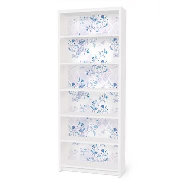 Papier adhésif pour meuble IKEA - Billy bibliothèque - Blue Fantasy Pattern