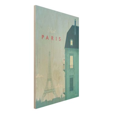 Impression sur bois - Travel Poster - Paris