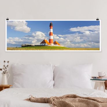 Poster panoramique plage - Lighthouse In Schleswig-Holstein