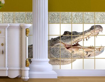 Sticker pour carrelage - The Happy Crocodile