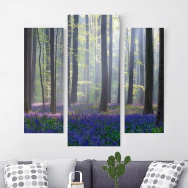 Impression sur toile 3 parties - Spring Day In The Forest