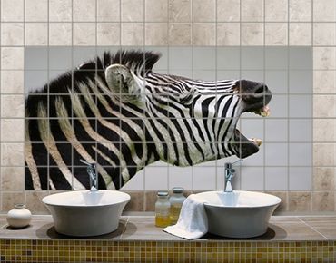 Sticker pour carrelage - Roaring Zebra