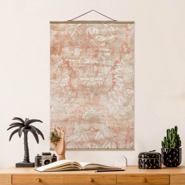 Tableau en tissu avec porte-affiche - Ornament Tissue I