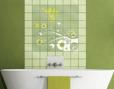 Sticker pour carrelage - Butterflies In The Spring