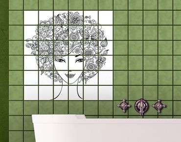 Sticker pour carrelage - Flowers In The Hair