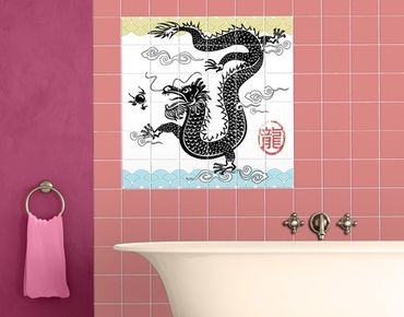 Sticker pour carrelage - Asian Dragon