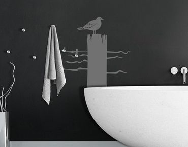 Sticker mural porte-manteau - No.IS24 Lonesome Seagull