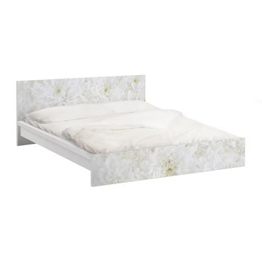 Papier adhésif pour meuble IKEA - Malm lit 160x200cm - Dahlias Sea Of Flowers White