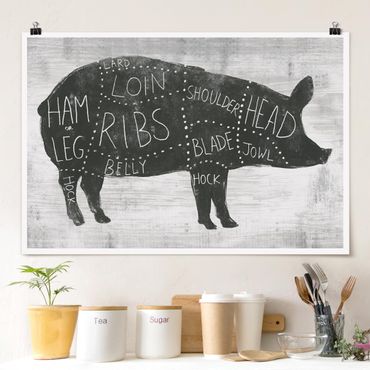 Poster - Butcher Board - Pig