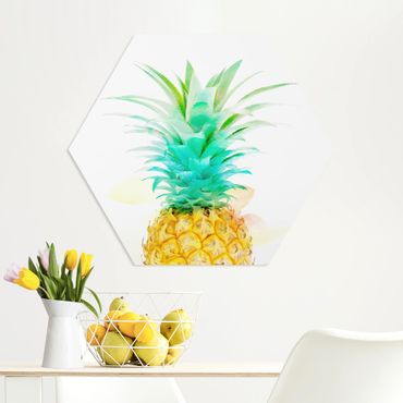 Hexagone en forex - Pineapple Watercolour