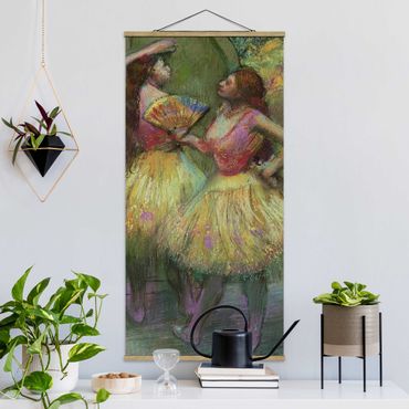 Tableau en tissu avec porte-affiche - Edgar Degas - Two Dancers Before Going On Stage