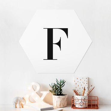 Hexagone en forex - Letter Serif White F
