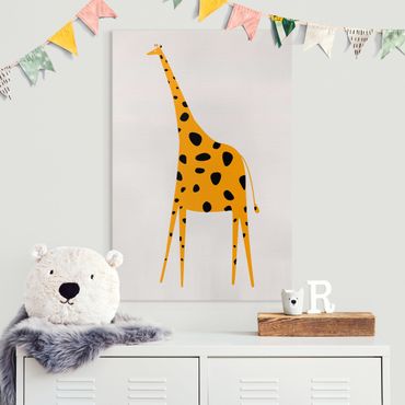 Impression sur toile - Yellow Giraffe