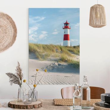 Impression sur toile - Lighthouse At The North Sea