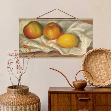 Tableau en tissu avec porte-affiche - Auguste Renoir - Two Apples And A Lemon