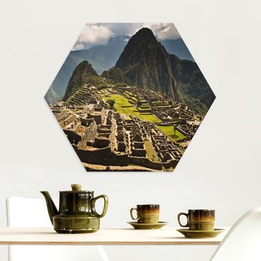 Hexagone en alu Dibond - Machu Picchu