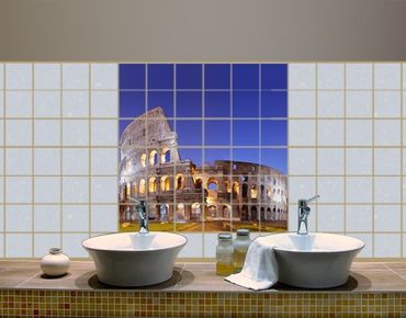 Sticker pour carrelage - Illuminated Colosseum
