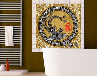 Sticker pour carrelage - Asian Peacock
