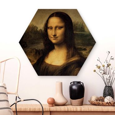 Hexagone en bois - Leonardo da Vinci - Mona Lisa