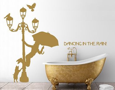 Sticker mural - No.RS62 Customised text Dancing In The Rain