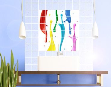 Sticker pour carrelage - Colour Splashes