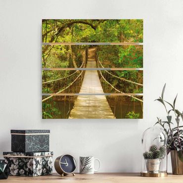 Impression sur bois - Jungle Bridge