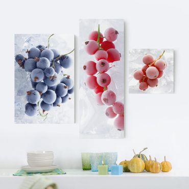 Impression sur toile 3 parties - Frozen Berries