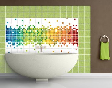 Sticker pour carrelage - Pixel Rainbow