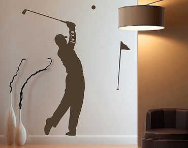 Sticker mural - Wall Decal no.RS115 Customised text Golf