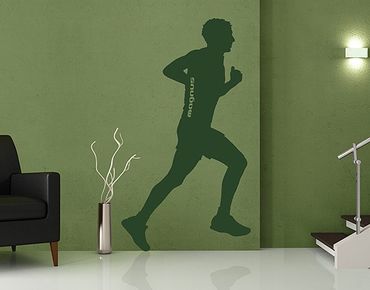 Sticker mural pour enfants - Wall Decal no.RS119 Customised text Jogger