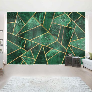 Panneau coulissant - Dark Emerald With Gold