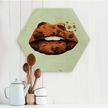 Hexagone en bois - Lips With Biscuit