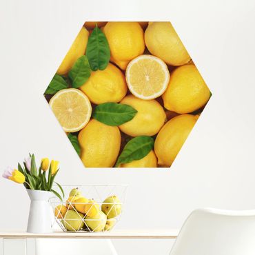Hexagone en alu Dibond - Juicy lemons