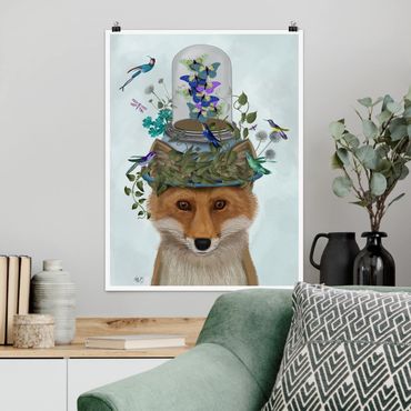 Poster animaux - Fox With Butterfly Shut