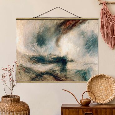 Tableau en tissu avec porte-affiche - William Turner - Snow Storm - Steam-Boat Off A Harbour’S Mouth
