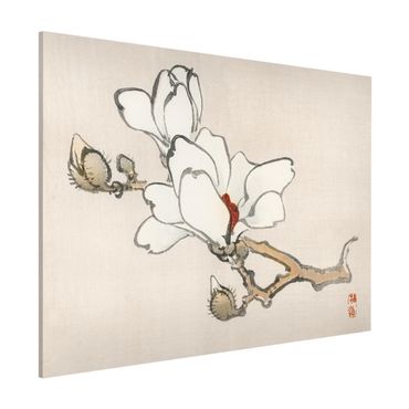 Tableau magnétique - Asian Vintage Drawing White Magnolia