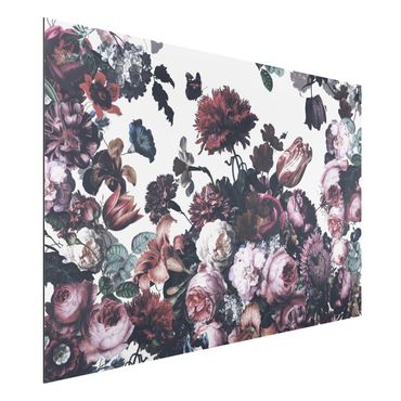 Tableau sur aluminium - Old Masters Flower Rush With Roses Bouquet