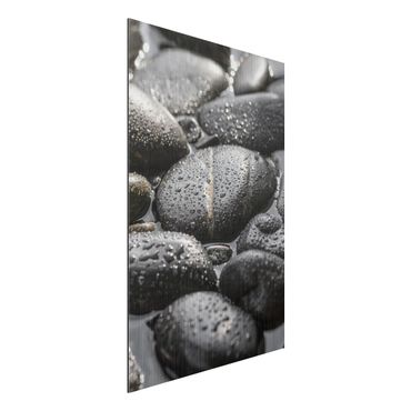 Impression sur aluminium - Black Stones In Water