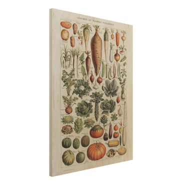 Impression sur bois - Vintage Board Vegetables