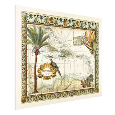 Impression sur forex - Vintage Tropical Map West Indies