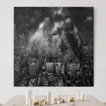 Impression sur toile - Sunlight Over New York City