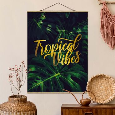 Tableau en tissu avec porte-affiche - Jungle - Tropical Vibes