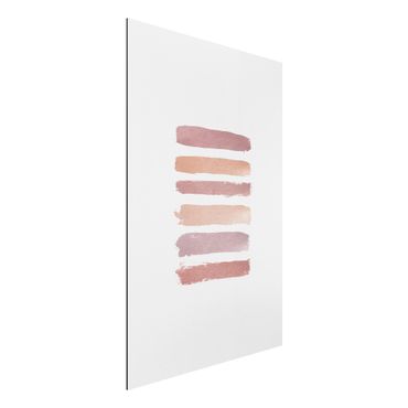 Tableau sur aluminium - Shades of Pink Stripes